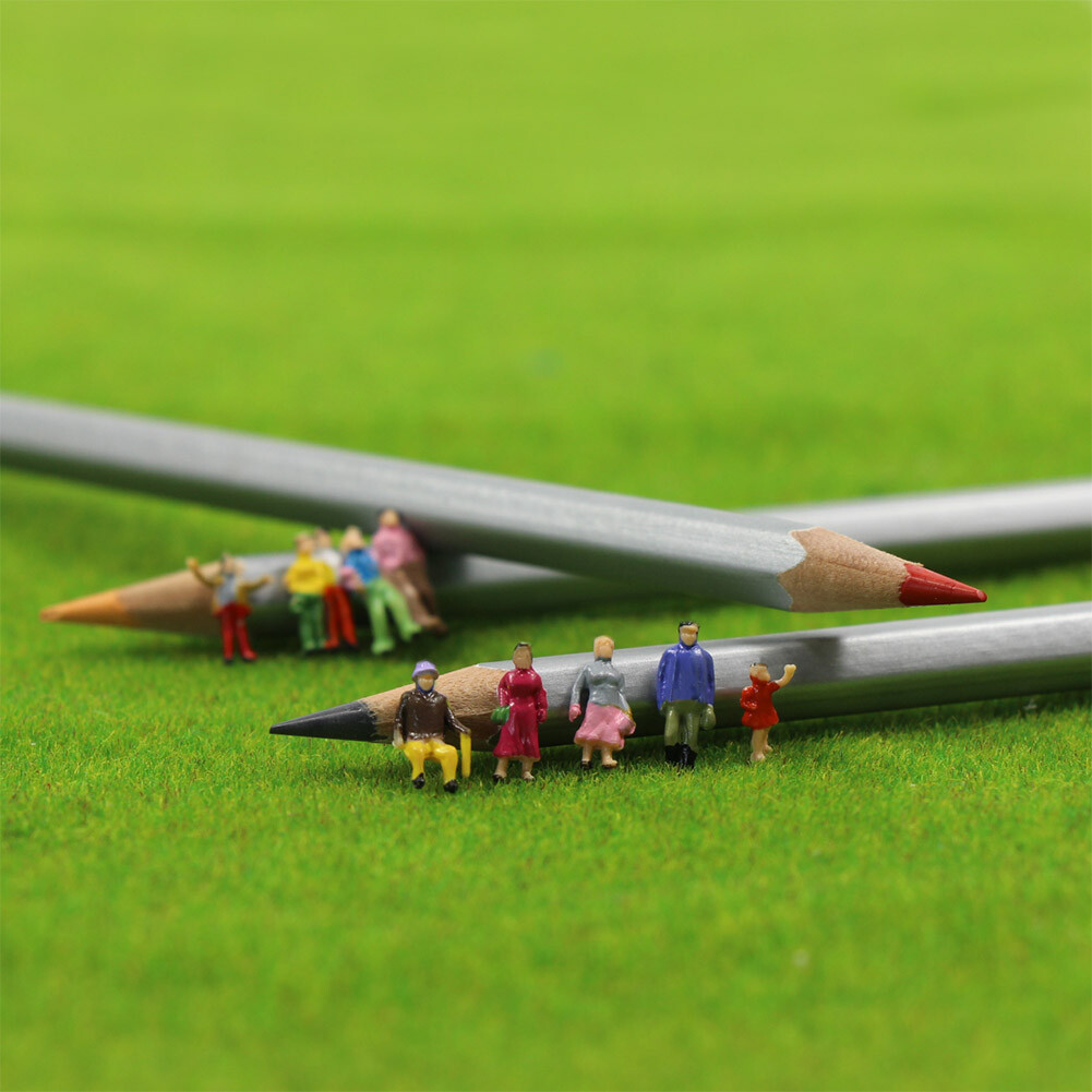 P150W 100-400pcs Model Trains 1:150 Scale Painted Figures N Scale