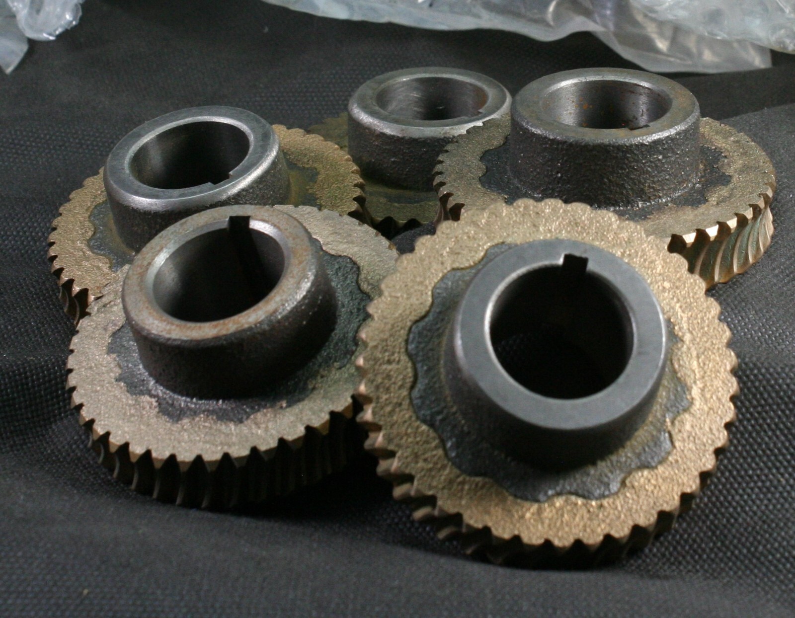 Five (5) Worm/Drive/Spur 463348610X Printing Press Gears w Keyway Brass NEW
