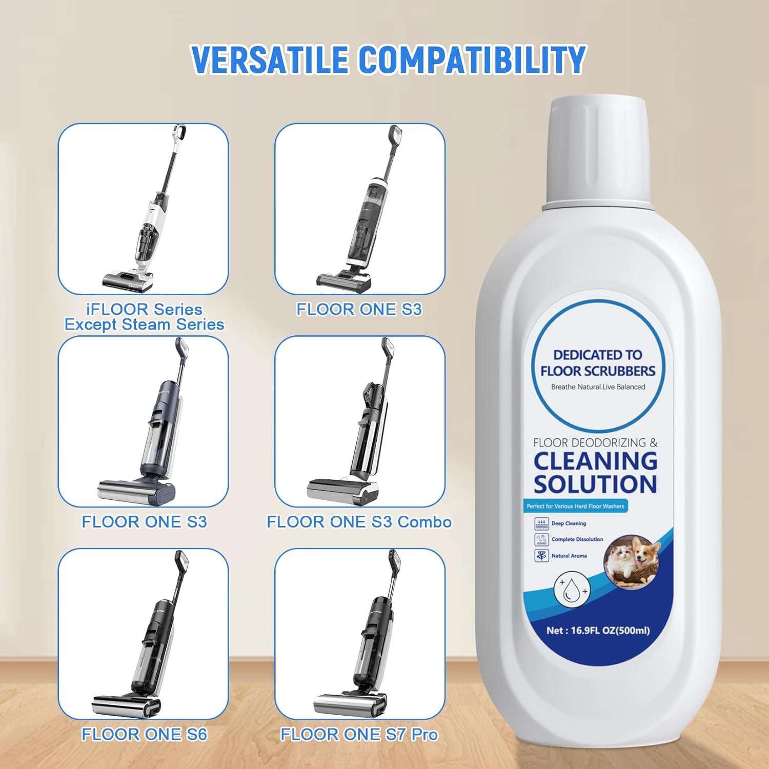 Multi-Surface Floor Cleaning Solution Compatible with Tineco iFLOOR 2/3/5 & FLOO