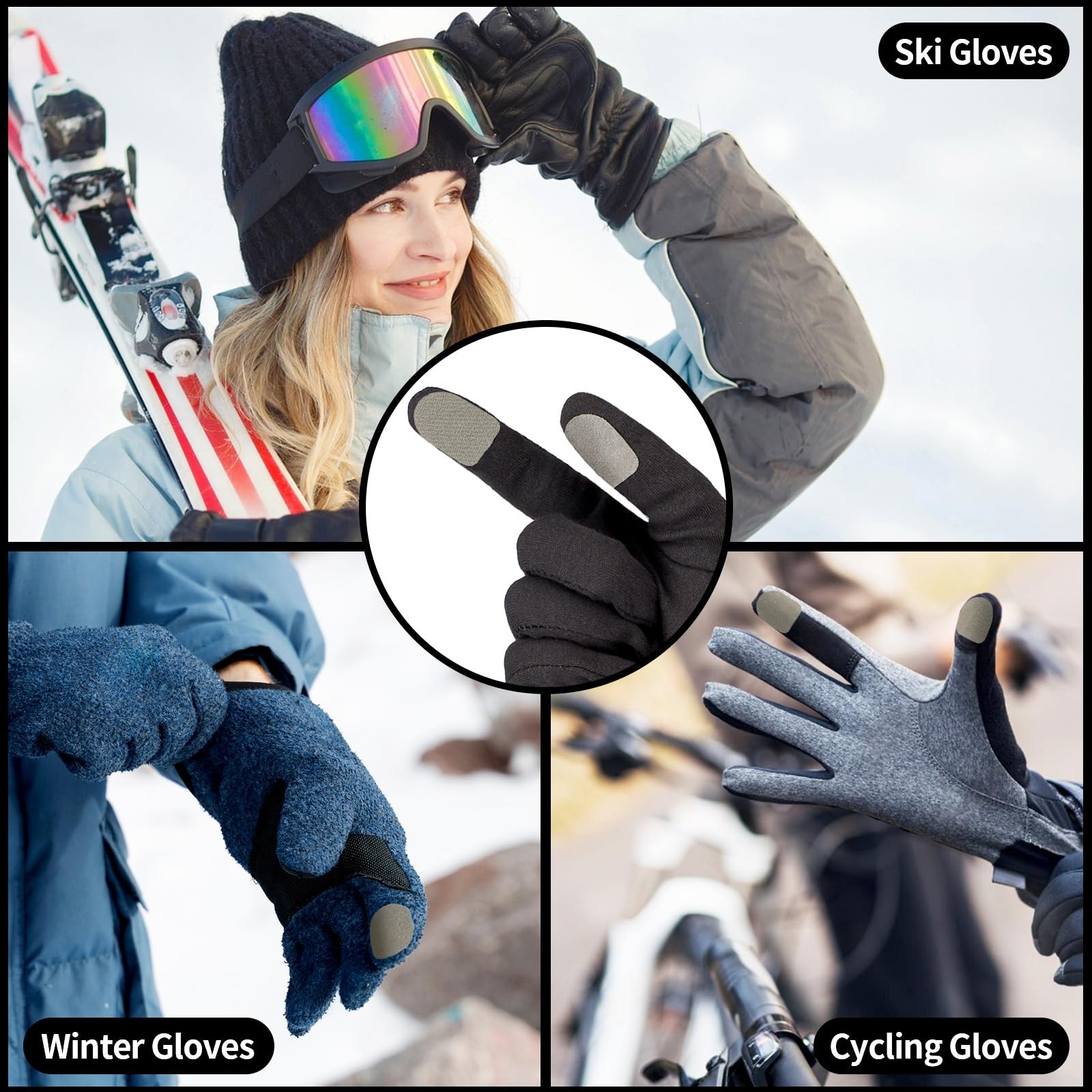 Ultra-Thin Touch Screen Stickers for Gloves, Motorcycle Gloves Touchscreen St...