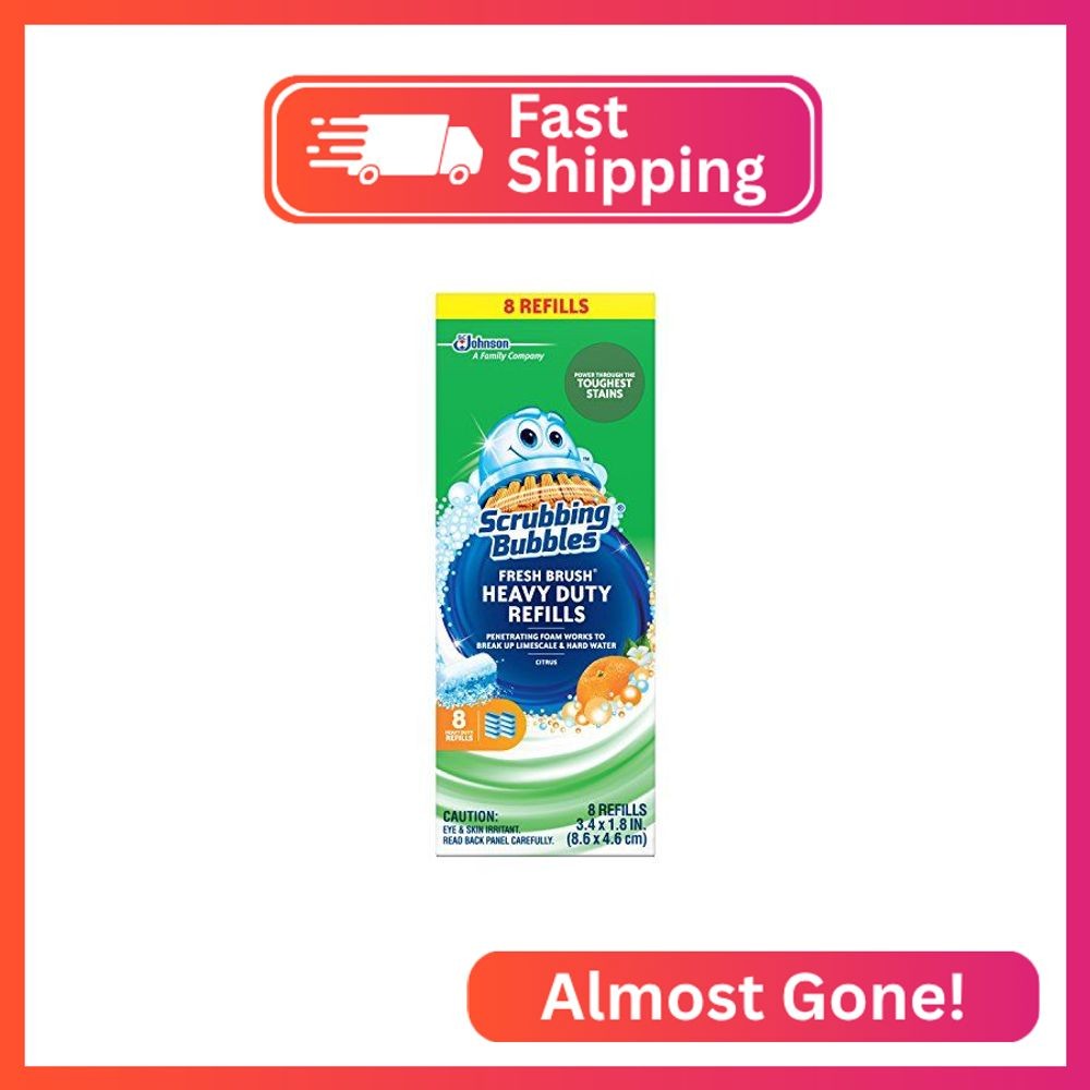 Scrubbing Bubbles Toilet Bowl Wand Cleaner Refills, Fresh Brush Heavy Duty Clean