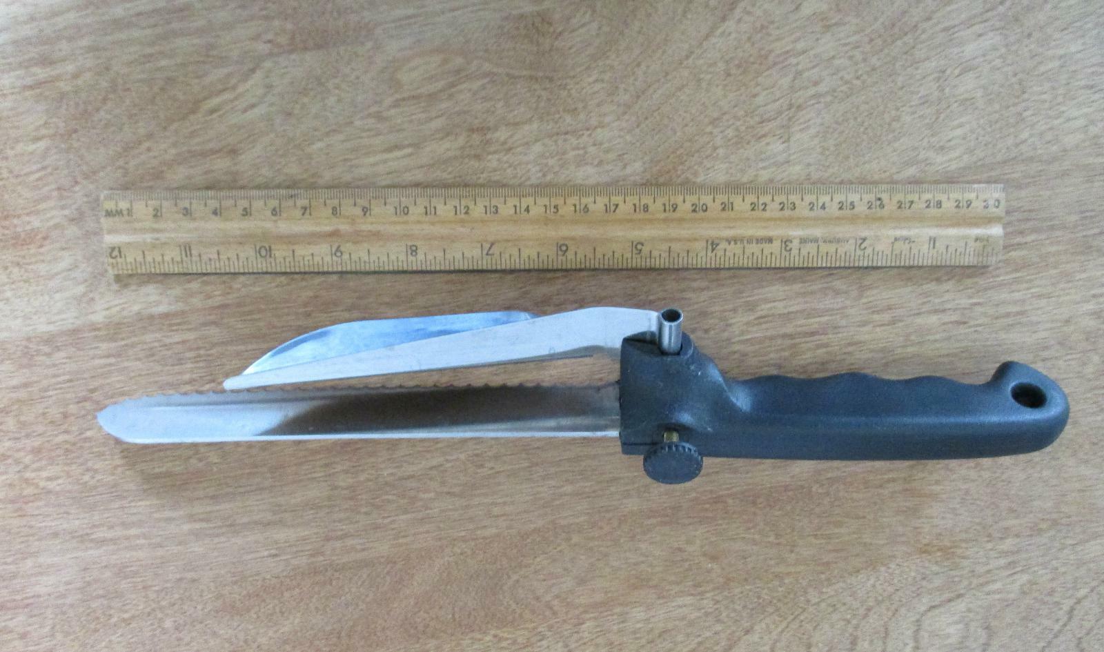 Adjustable Thickness Knife with Serrated Blade ~ Blade is 7" Long