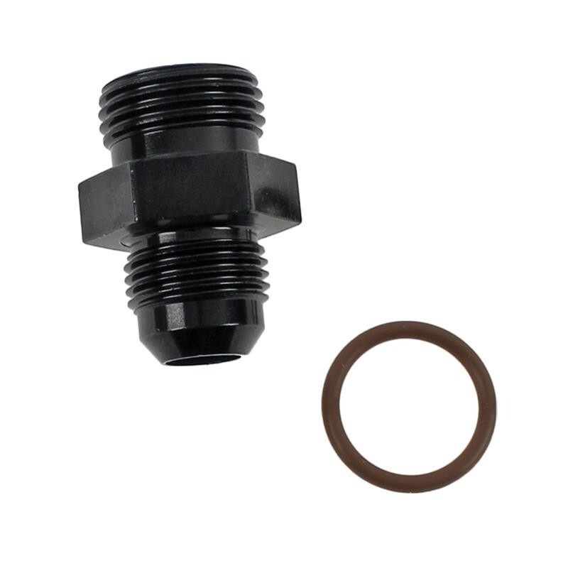 FRAGOLA #495104-BL FITTING 8 AN MALE TO 10 AN O-RING ORB BLACK MALE