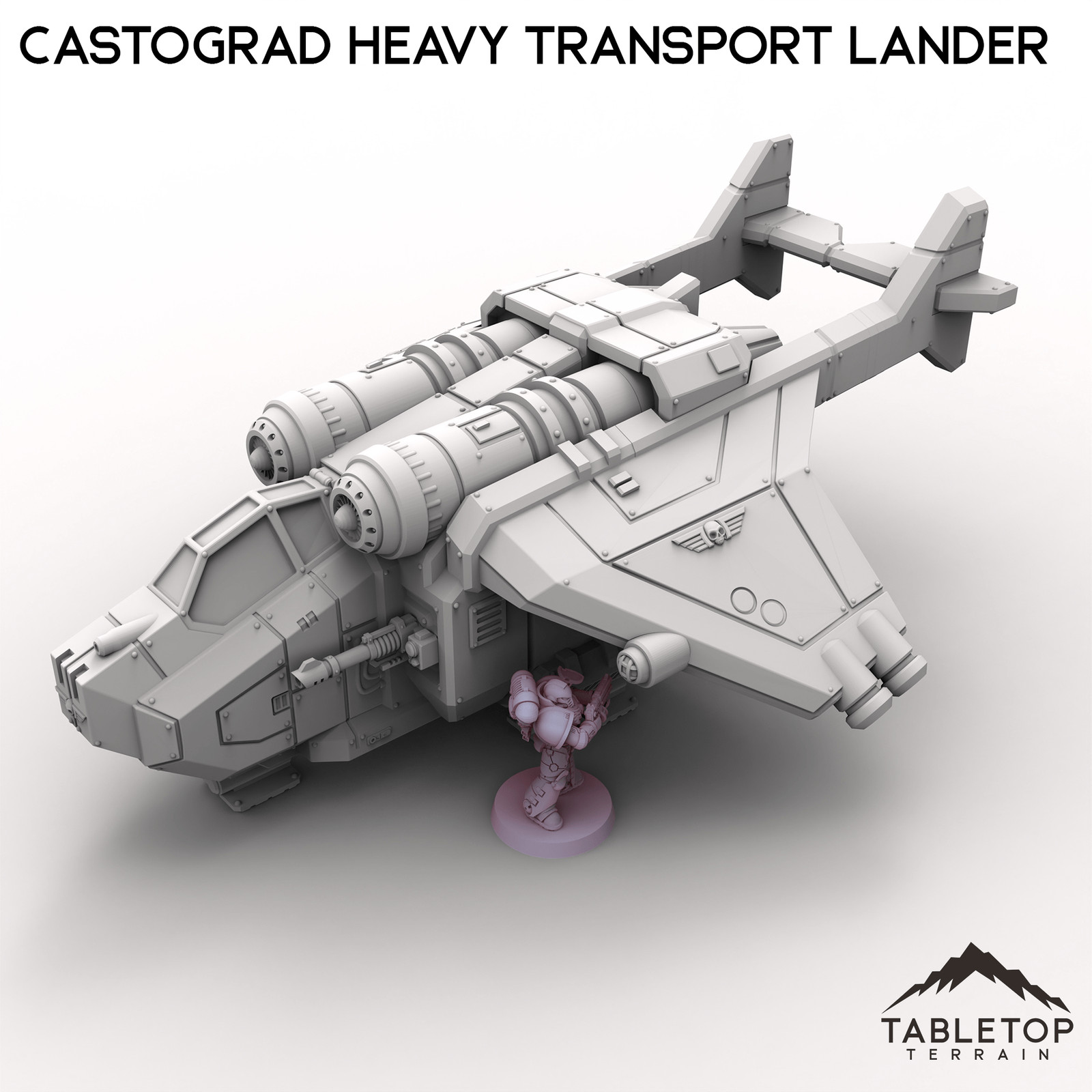 Castograd Heavy Transport Lander - Grimdark Gothic Wargaming Tabletop