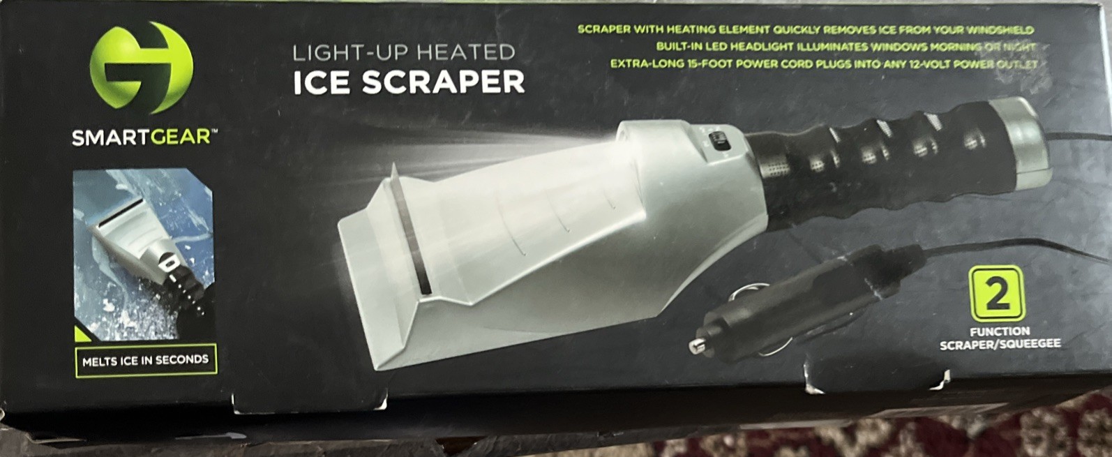 Smart Gear 12 Volt Light Up Heated Winter Vehicle Car Ice Scraper