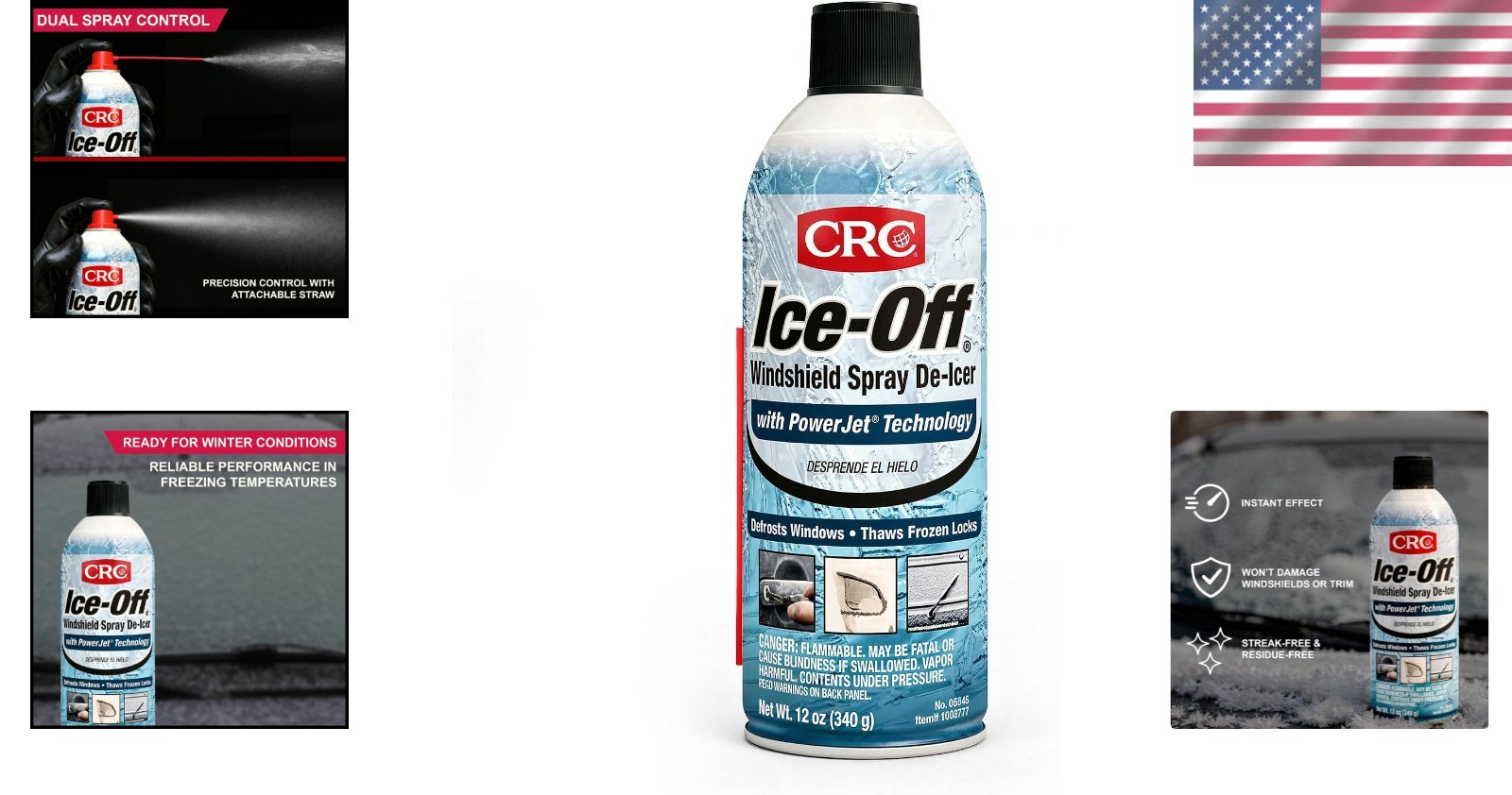 Ice-Off Windshield Spray De-Icer, 12 oz (12 Pack)