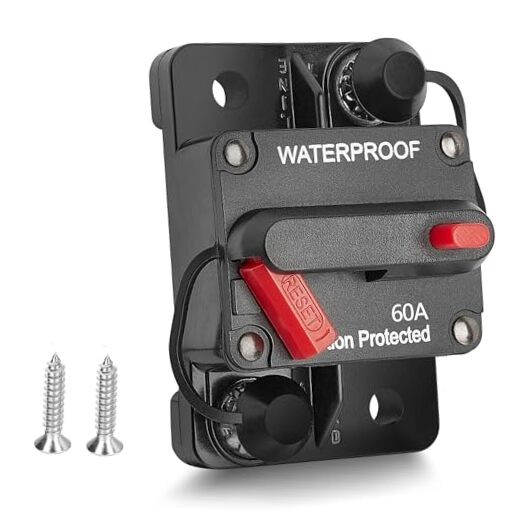 60Amp Circuit Breaker for Boat Trolling Motor Marine ATV Trailer Vehicles