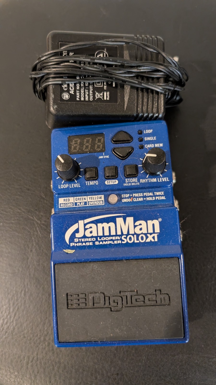 Digitech JamMan Solo XT Looper Guitar Effect Pedal With AC Adapter