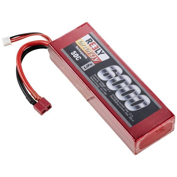 Reely RE-7856799 7.4V 6000mAh LiPo Rechargeable Battery Number of Cells: 2 5