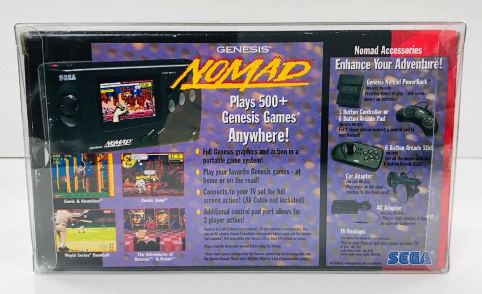 1 Box Protector for SEGA NOMAD Console Boxes! Custom Made Clear Display Case