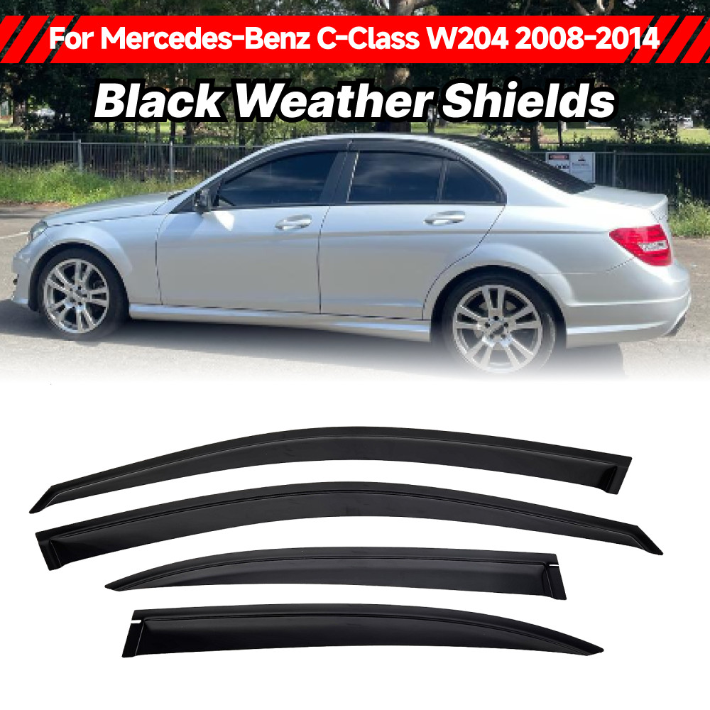 For Mercedes-Benz C-Class W204 08-14 Sedan Premium Style Window Visor Rain Guard