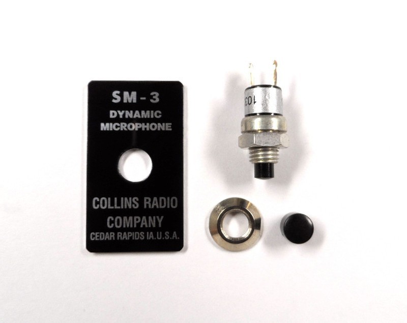 Collins SM-3 Microphone Switch Kit with Original Face Plate NEW!