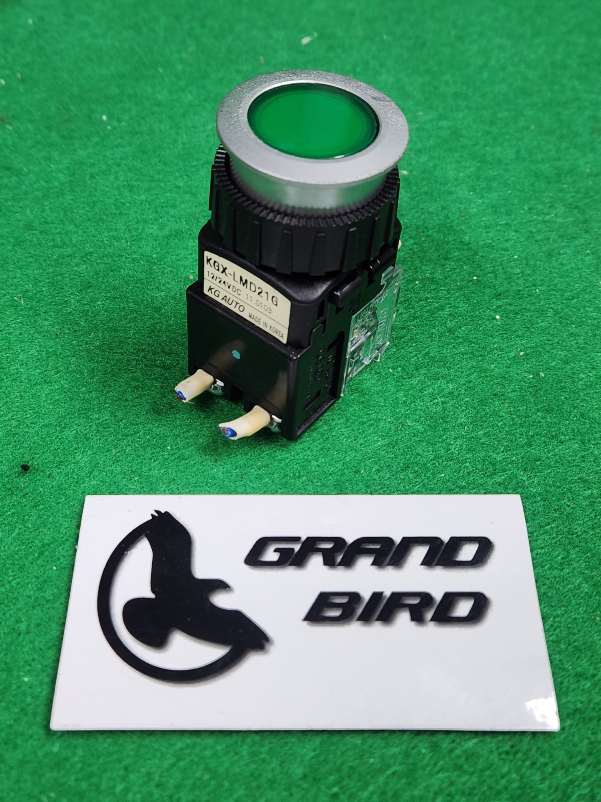 KG AUTO KGB-LmD21G LED Lamp Green Push Button Switch, USED