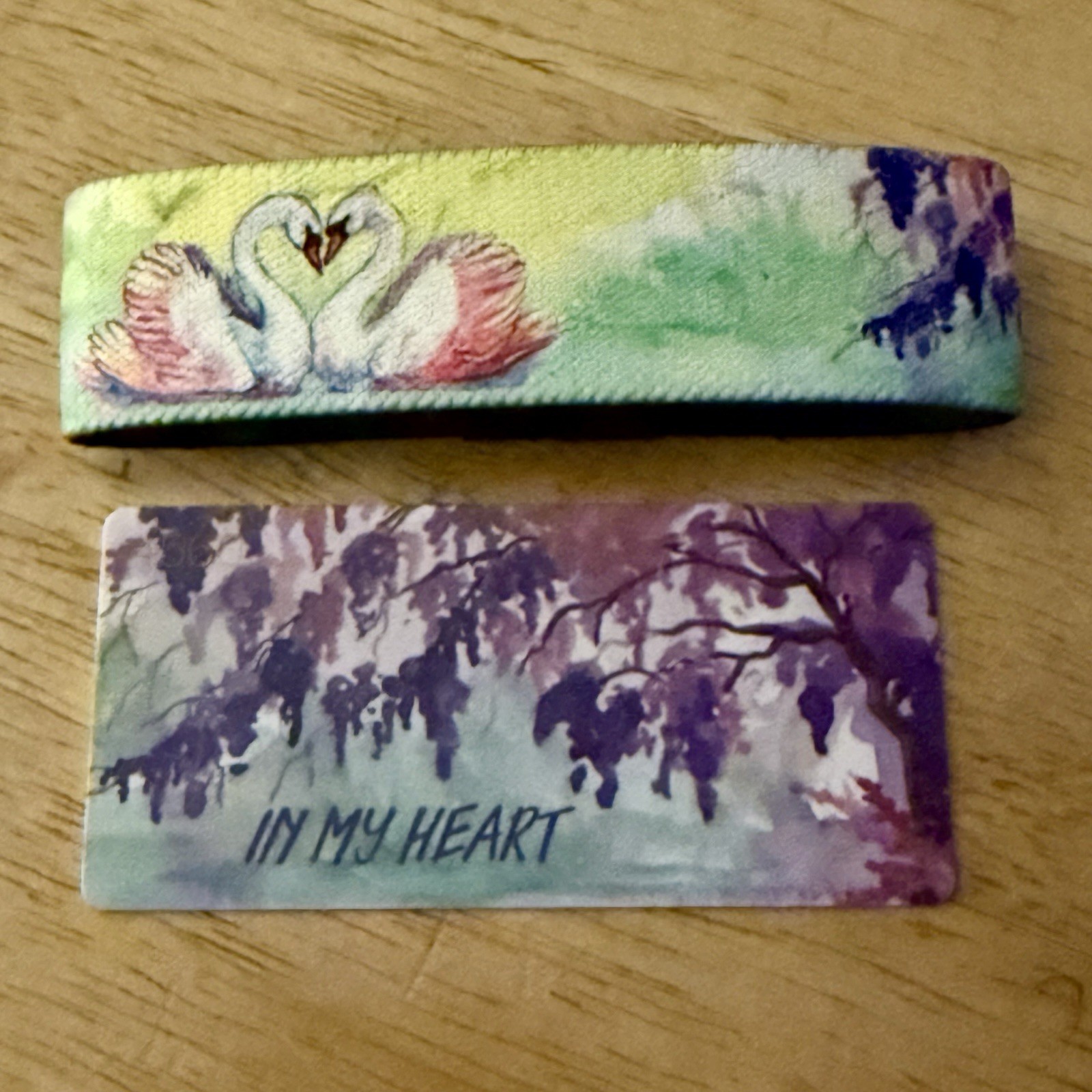 New ZOX Strap *IN MY HEART* Sz MEDIUM - Reversible Wristband with Card - Only 1!