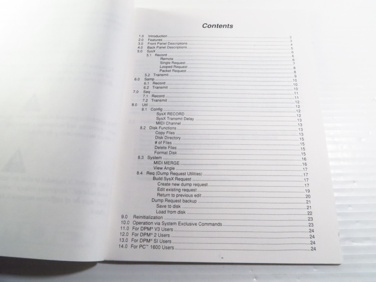 Peavey MIDI Streamer Data Storage Processor Owners Manual (Photocopy)