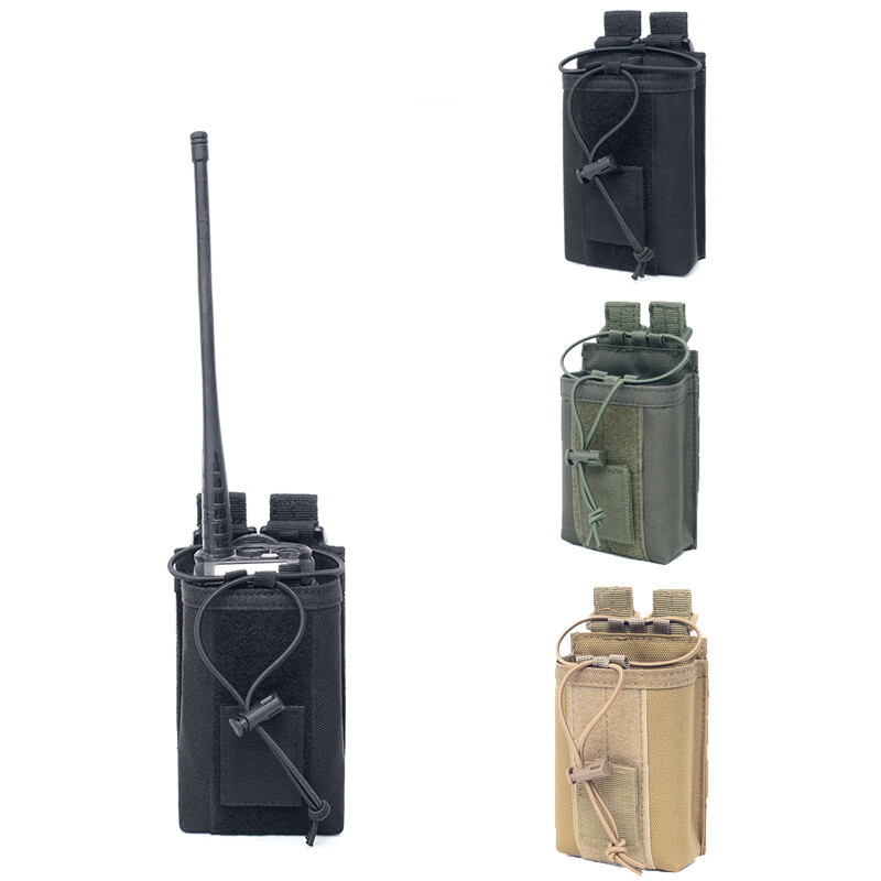 1000D Nylon Tactical Molle Adjustable Two Way Radios Holder Bag Case Radio Pouch