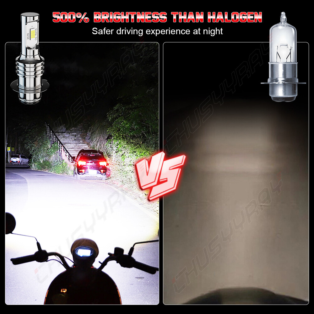 High Power HID LED Headlight Bulbs for Yamaha Raptor 660 2001-2005 Light Bulbs