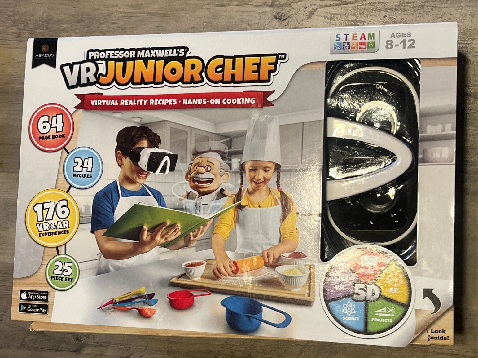 Professor Maxwell's VR Junior Chef Virtual Reality Kids Cookbook and Interact