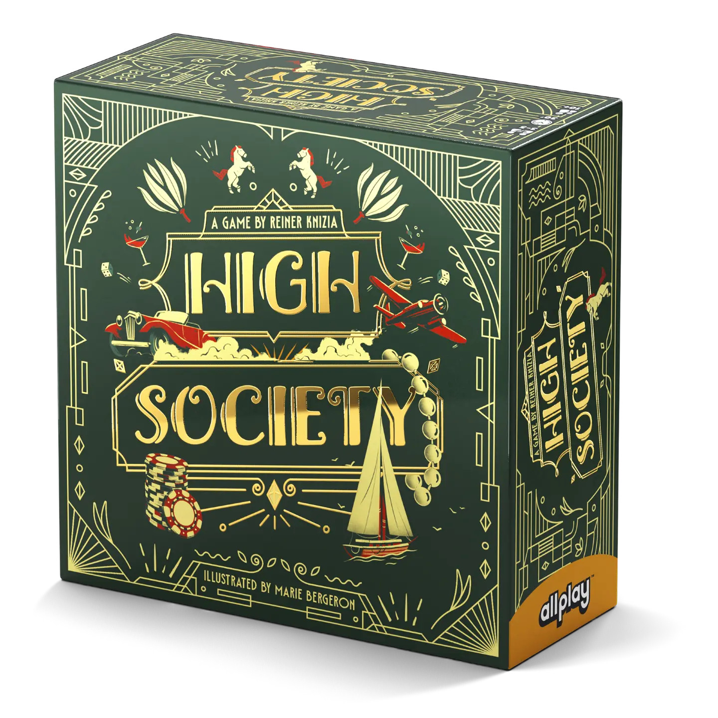 High Society Auction Board Game Allplay Family Reiner Knizia Bidding Card