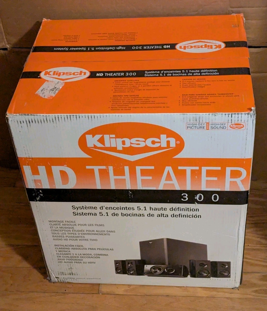 New Sealed Klipsch HD300 5.1 Channel Home Theater System Brand New HD-300