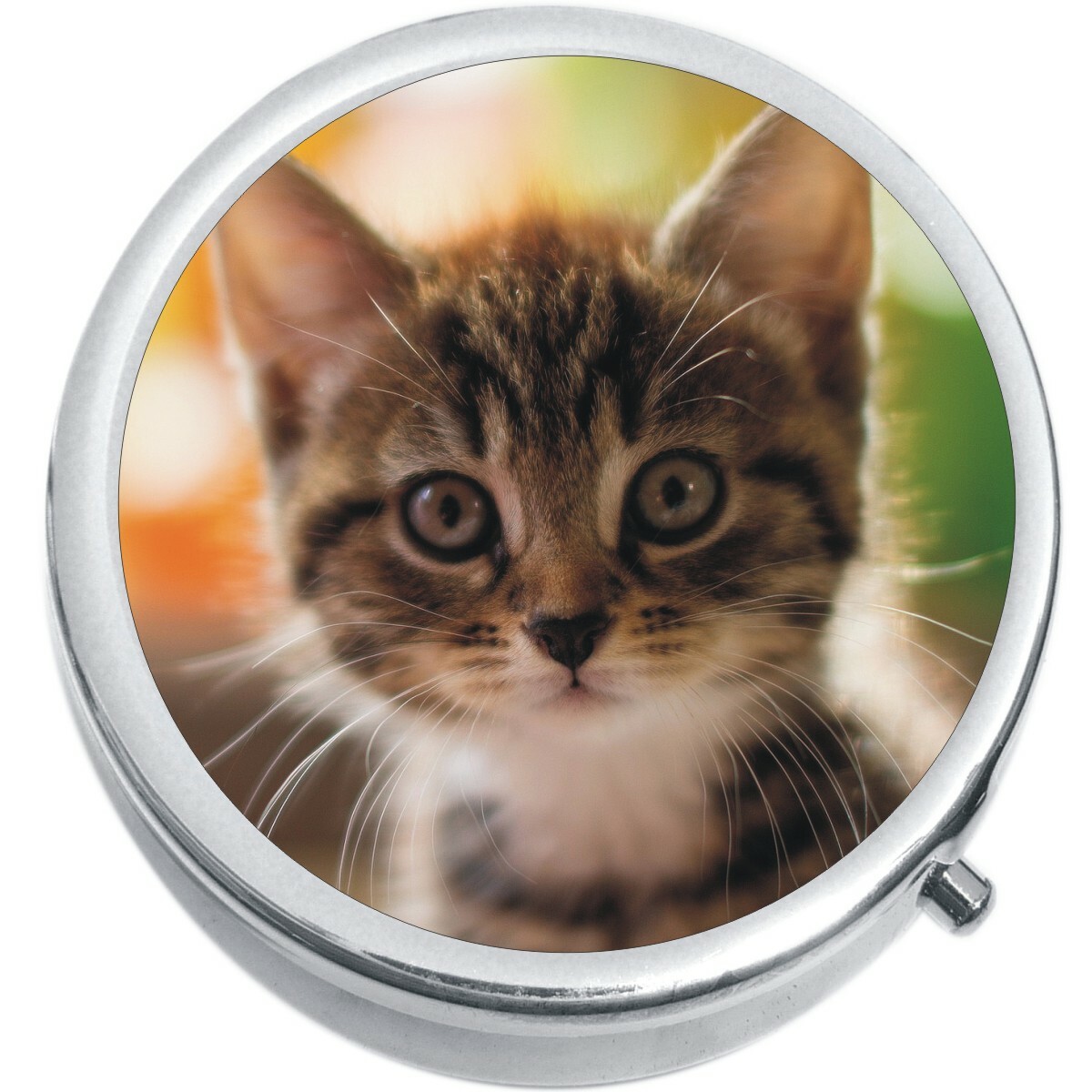 Cute Kitten Cat Medicine Vitamin Compact Pill Box