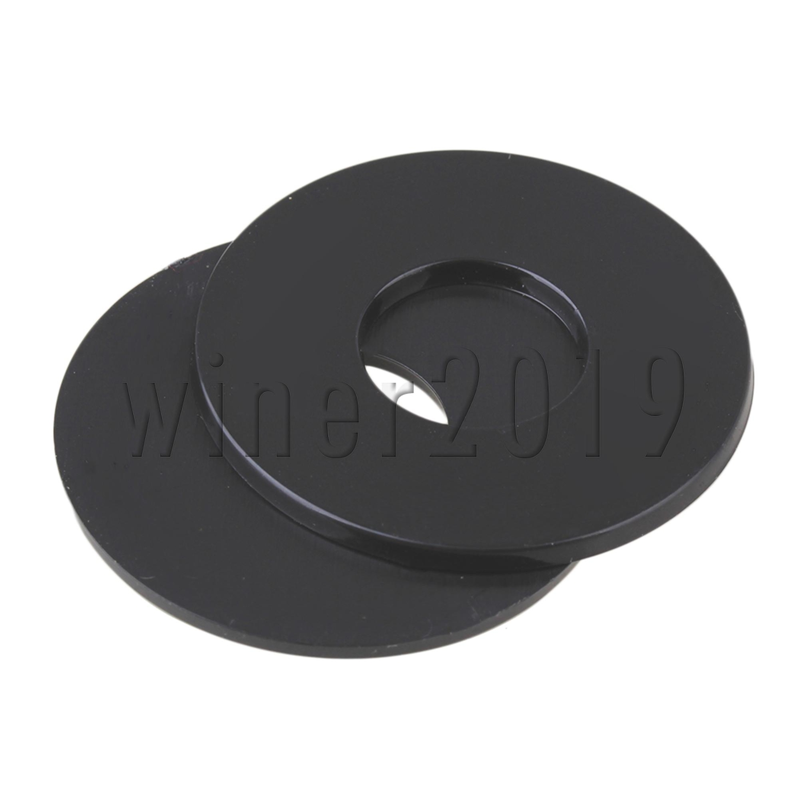 4 X Black Toggle Switch Name Plate Rhythm Treble Ring for Guitar