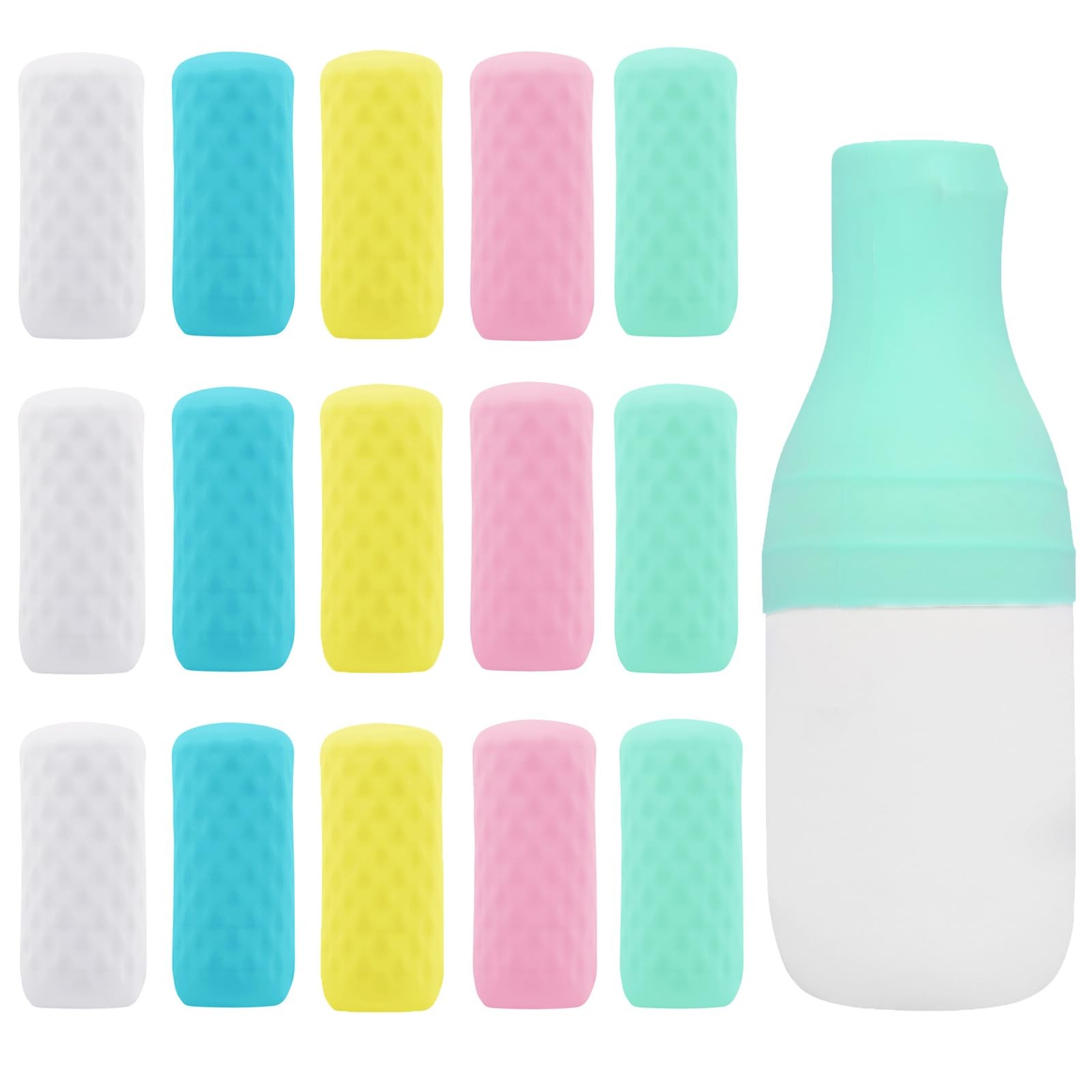15 Pack Travel Essentials Accessories Silicone Bottle Covers, Cruise Essentia