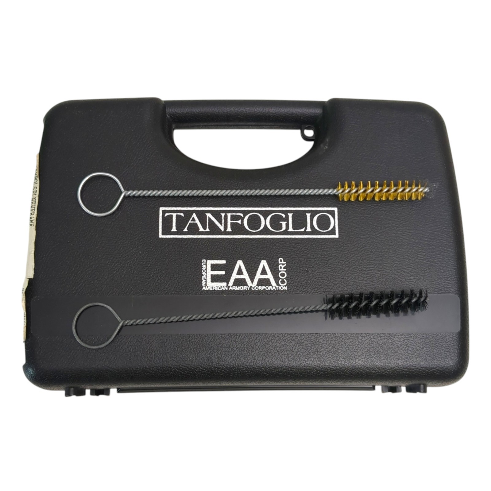 Tanfoglio Hard Shell Gun Case Box EAA Witness Foam Black with 2 Cleaning Brushes