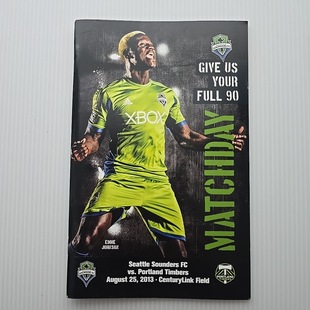 Seattle Sounders FC Matchday Program Eddie Johnson 8/25/2013 Dempsey Home Debut