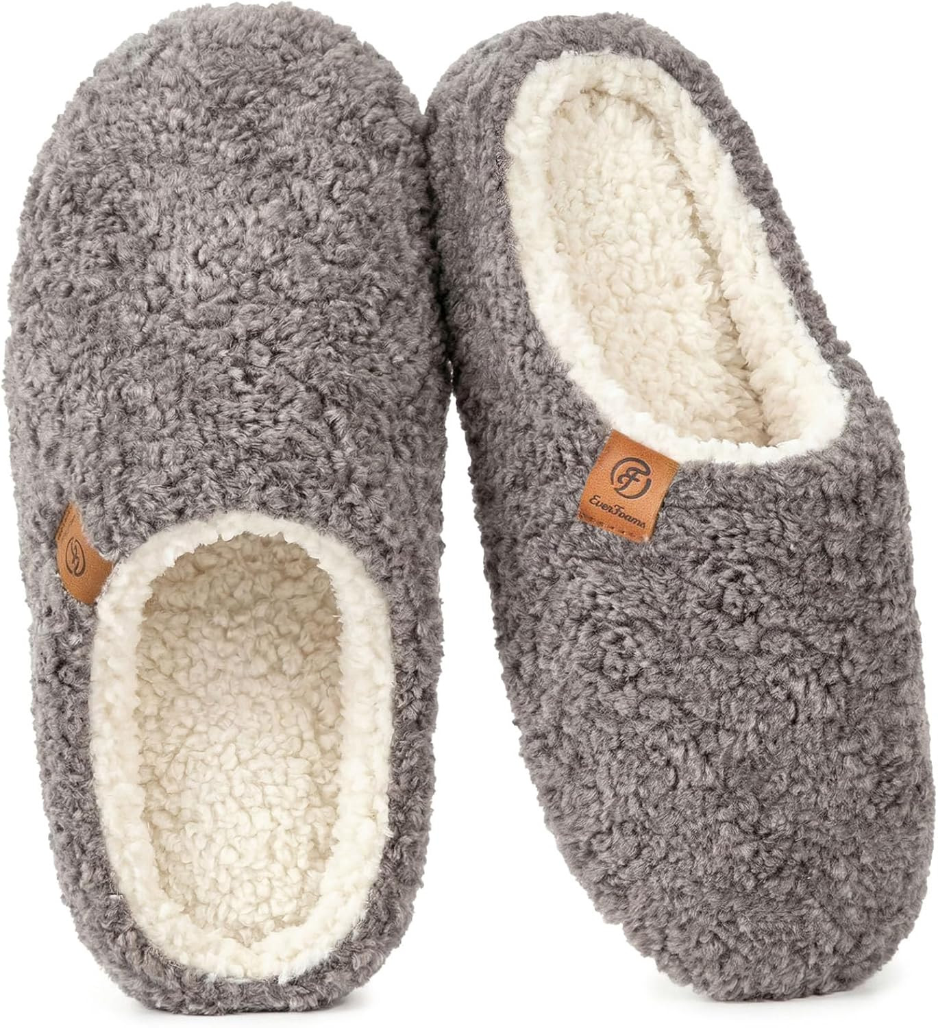 Women'S Fuzzy Slip-On Slippers Soft Comfy Memory Foam Indoor House Shoes
