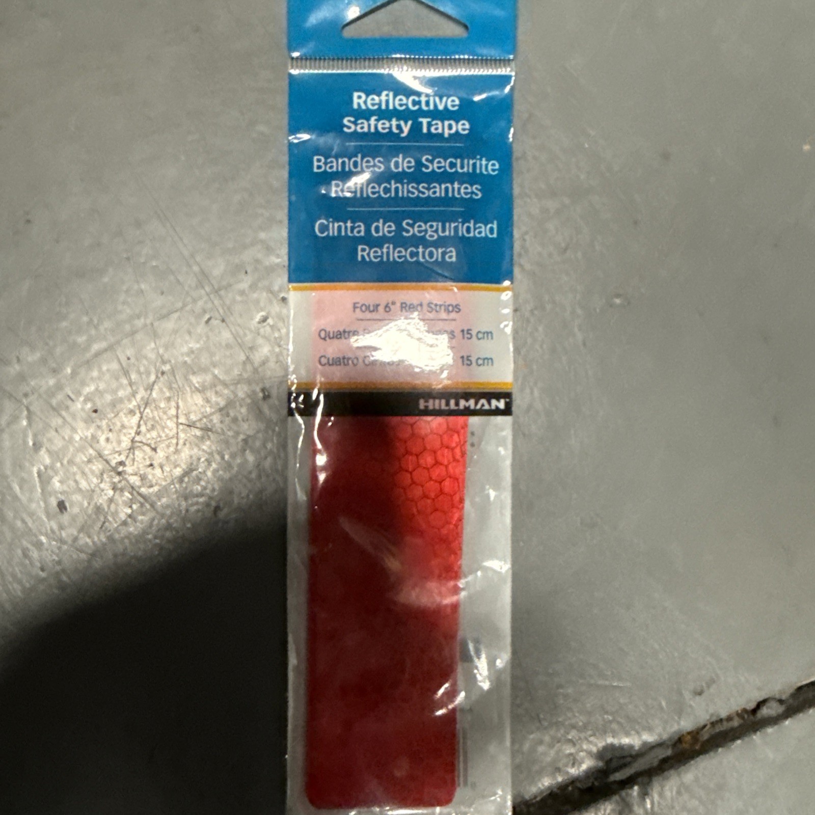 HILLMAN 1.3 in. W X 6 in. L Red Reflective Safety Tape 1 pk (6-PACK)