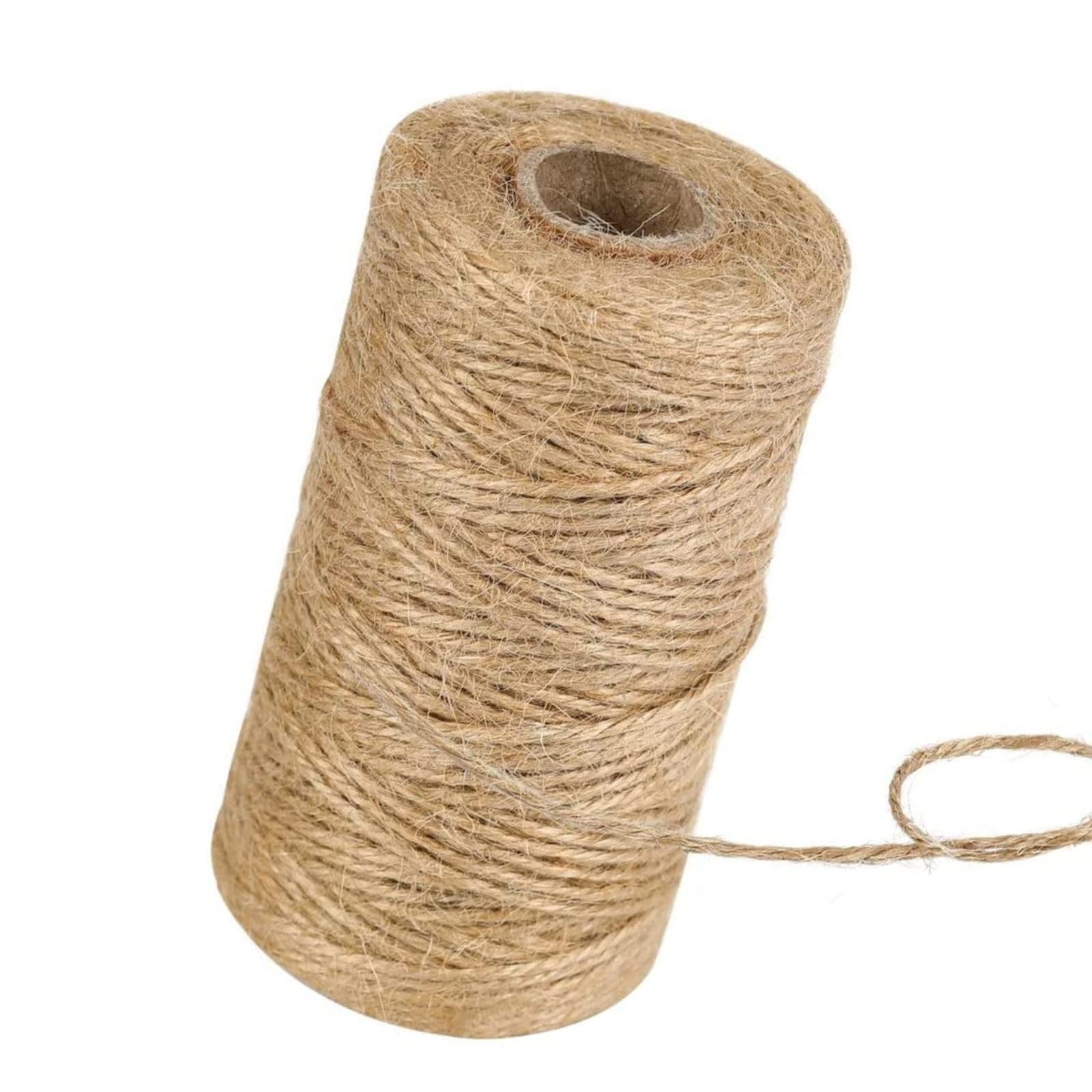 328 feet Jute Twine 3ply 2mm Diameter Burlap Ribbon Gardening String Heavy Du...