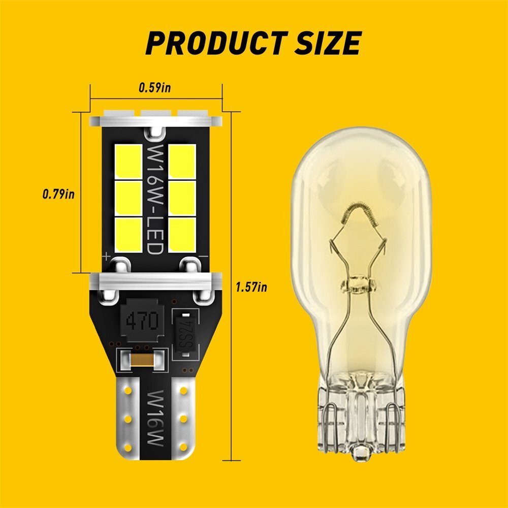 LED Backup Reverse Light Bulbs 921 912 T15 Super Bright Canbus Error Free AUXITO