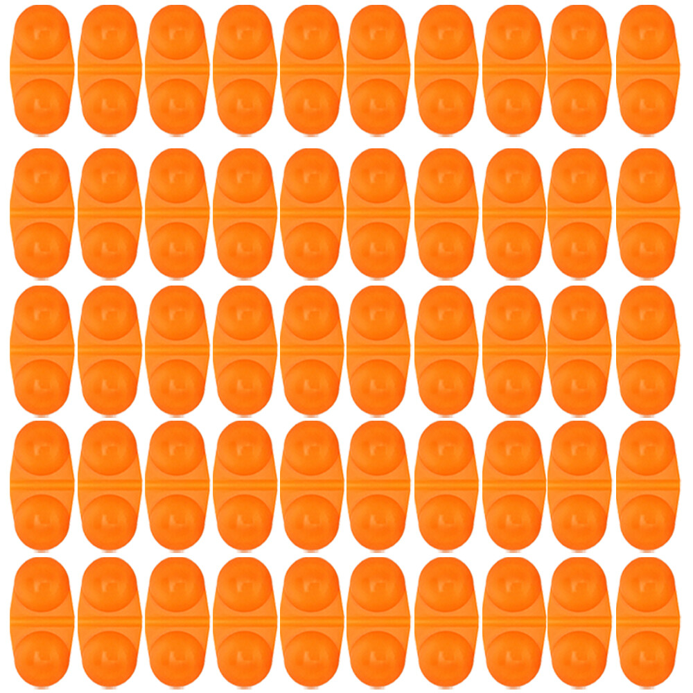 50PC Orange Fishing Inline Rattles Catfish Double Rattle Beads For Stripers Bass