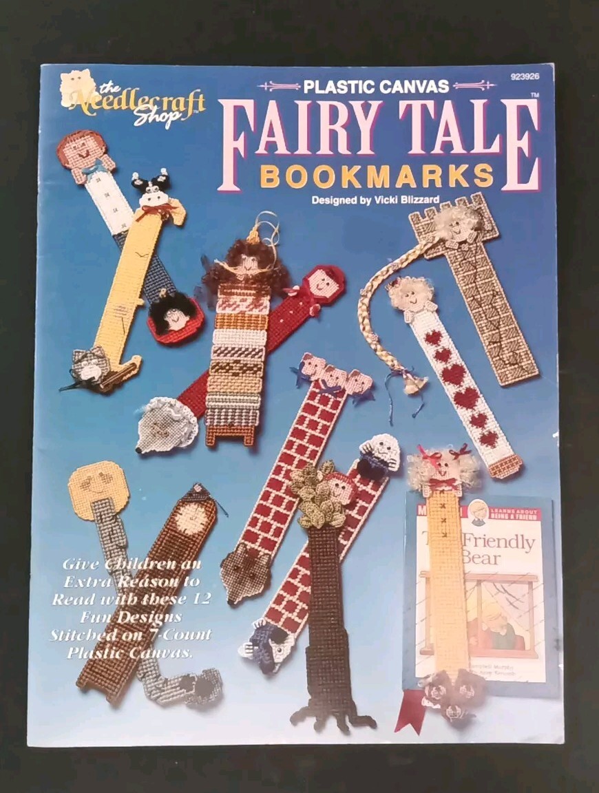 Needlecraft Shop Plastic Canvas Fairy Tale Bookmarks, Vicki Blizzard, 1991