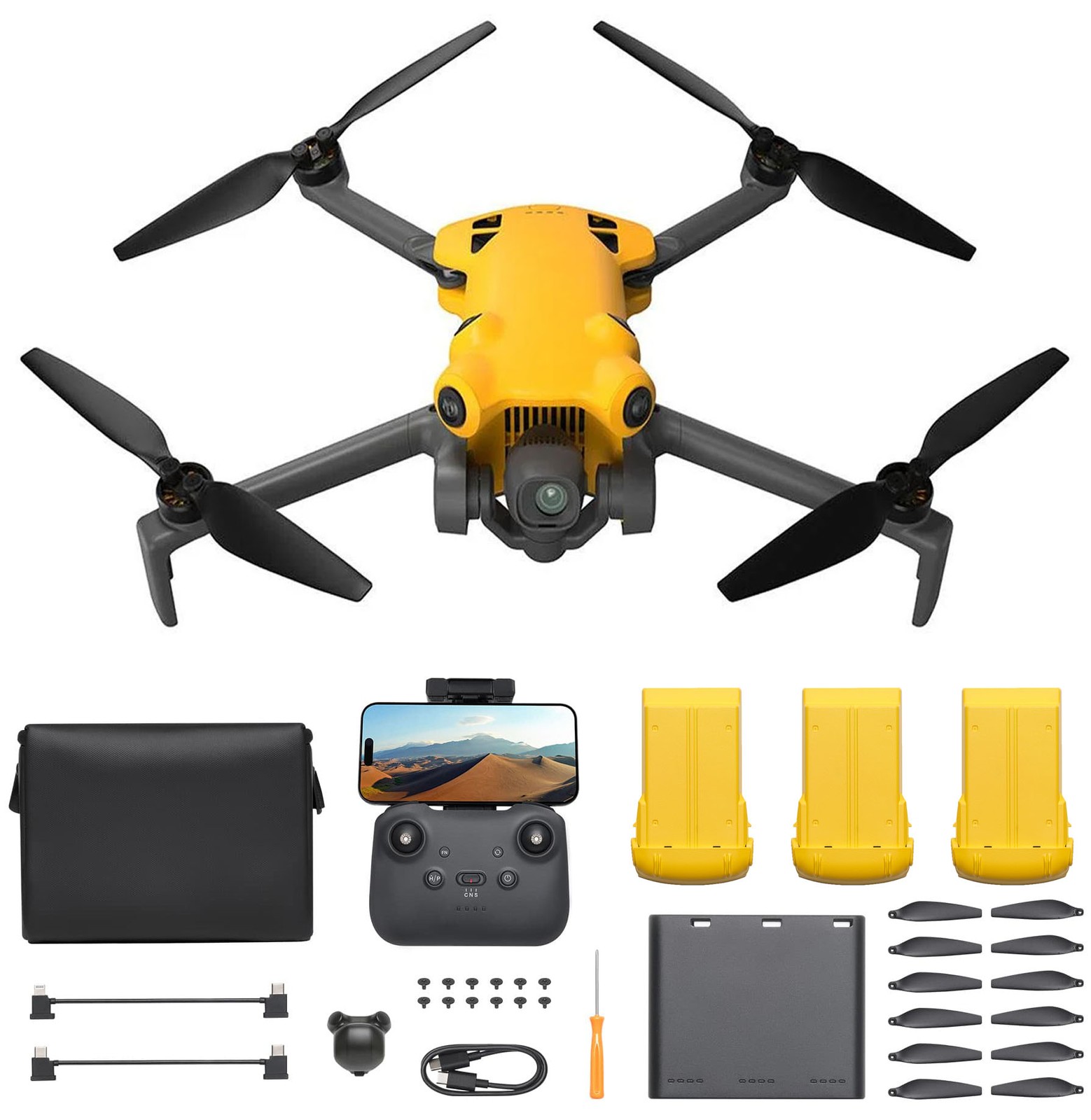 SKYROVER X1 Fly More Drone Combo Camera 4K,8K Photo,360°,3 Battery,96 Min Flight