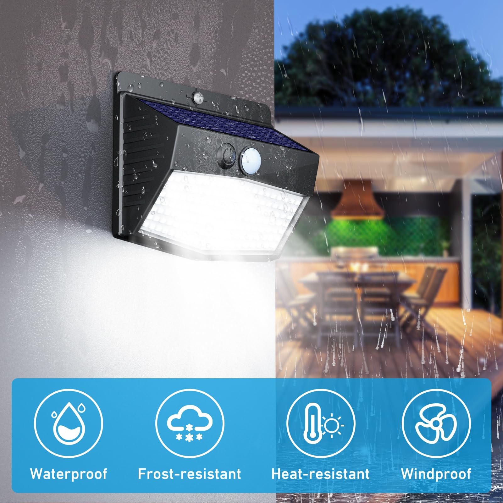 [6 Packs] Solar Lights Outdoor Motion Sensor Solar Security Lights Waterproof...
