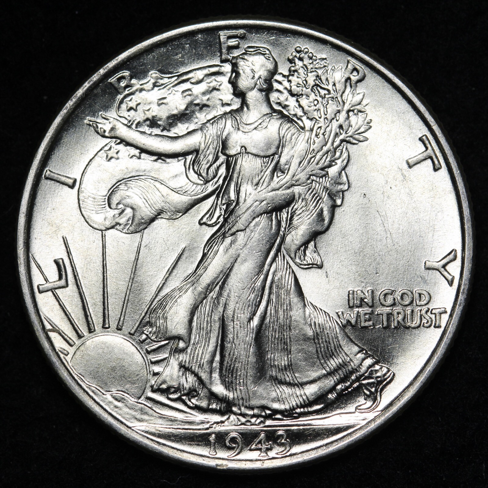 1943 Walking Liberty Half Dollar CHOICE BU UNCIRCULATED MS E860 QNM