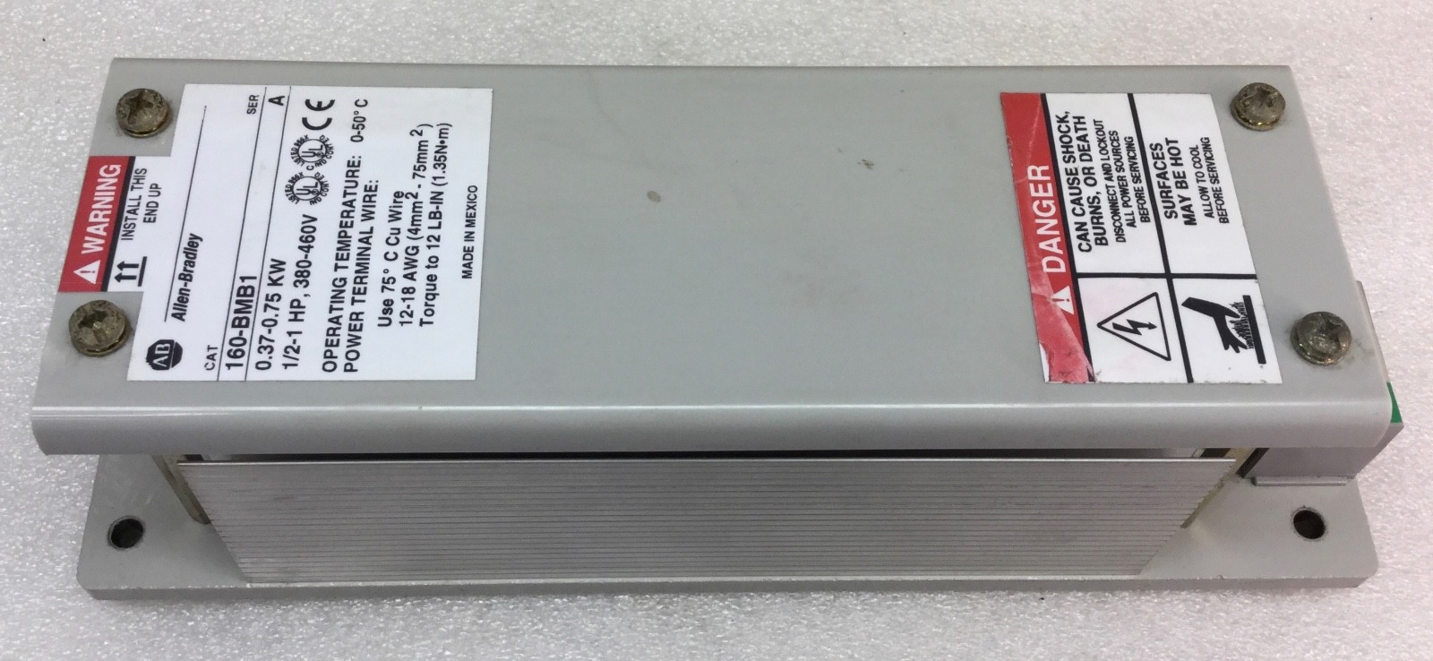 ALLEN BRADLEY MODEL 160-BMB1 DYNAMIC BRAKE UNIT 1/2-1HP 380-460V NOS NEW NO BOX