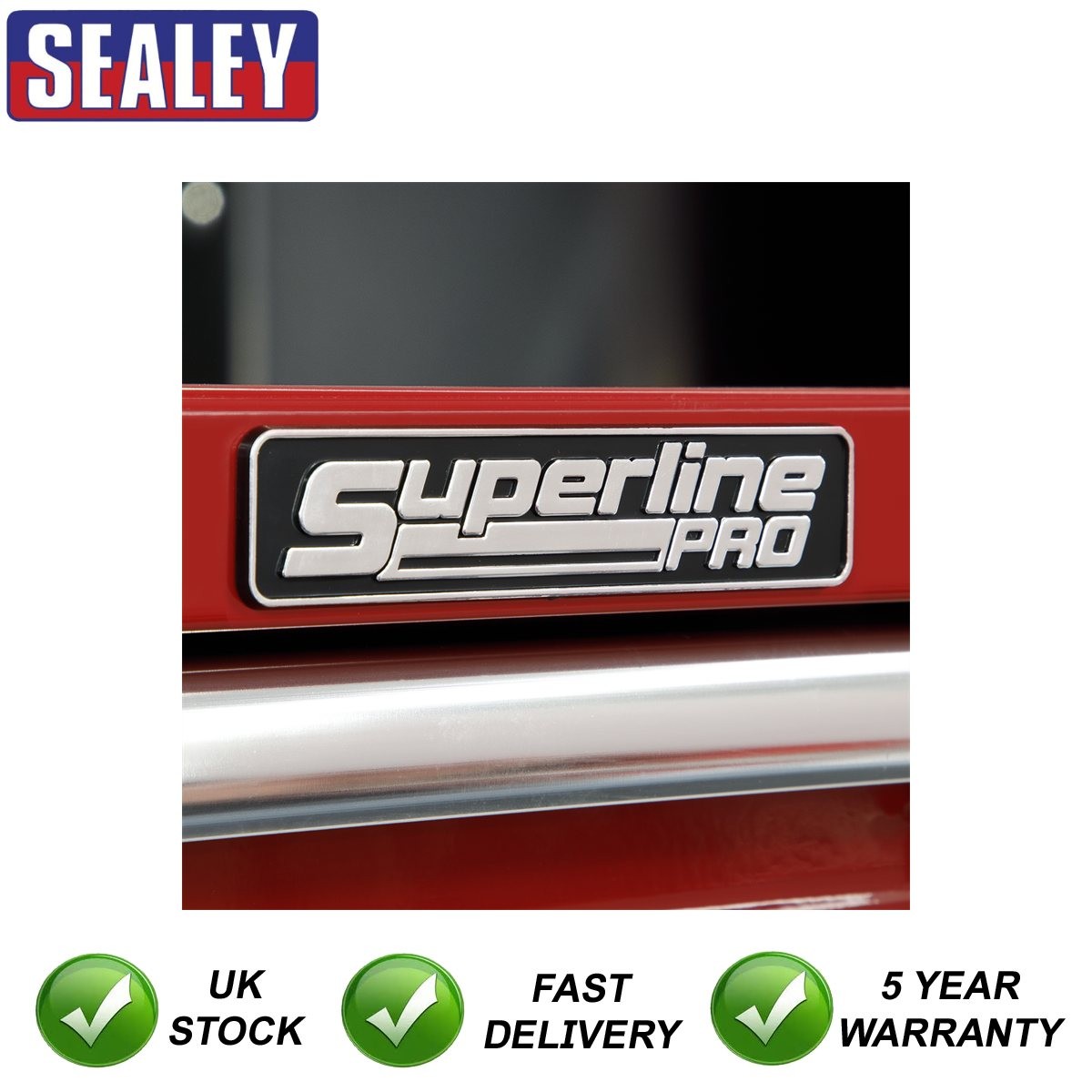 Sealey Superline PRO� Heavy-Duty Mid-Box Tool Chest with Drawer Red AP41119
