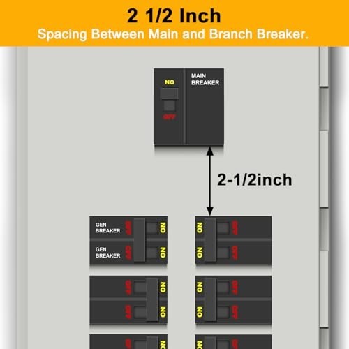 Generator Interlock Kit for GE Breaker Panels - Single Vertical Throw, 2.5" Spac