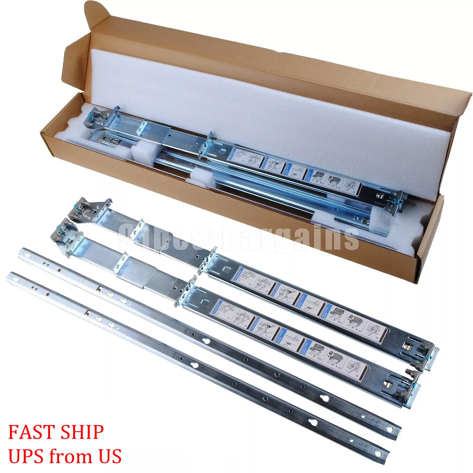 Dell 2/4 Post Rack 2U Static Rails H872R for Precision R7910 Rack 0H872R