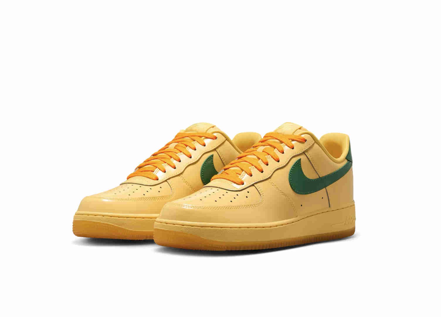 Nike Air Force 1 Low Patent Leather Topaz Gold IO4489-700 Men Size