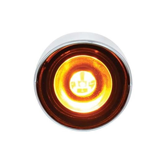 3 LED 1" Dual Function Auxiliary/Utility Light w/Visor - Amber LED/Amber