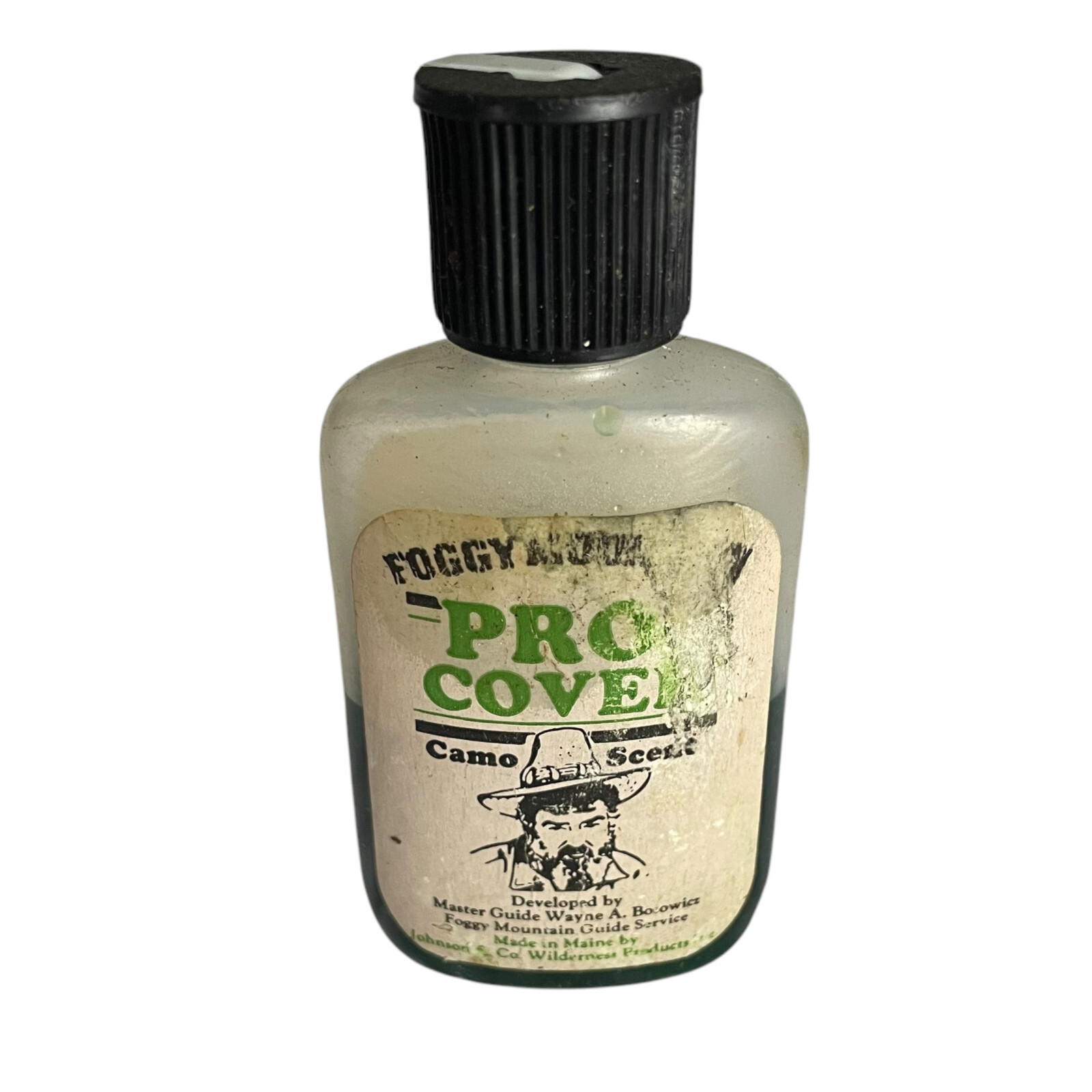 Foggy Mountain Pro Cover Human Camo Scent 2 oz Bottle 50% Full Hunting