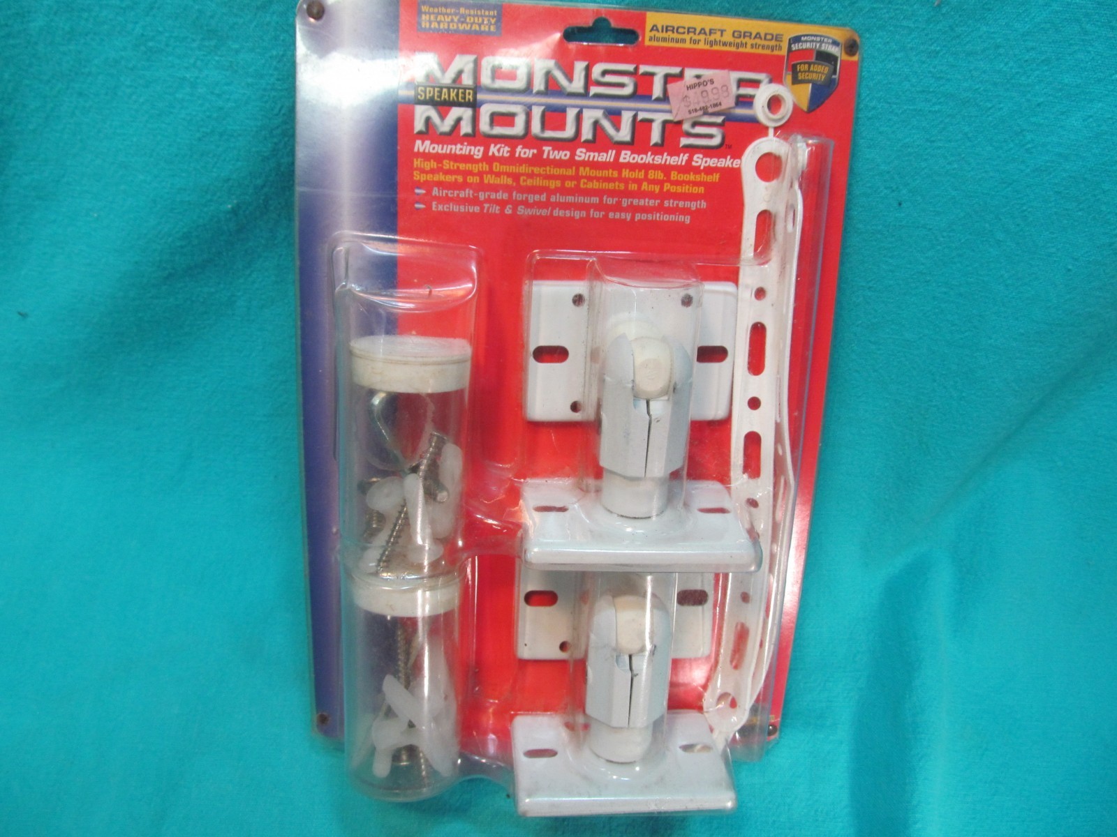 WHITE MONSTER SPEAKER MOUNTS 120727-00 TILT & SWIVEL 8 LB CAPACITY