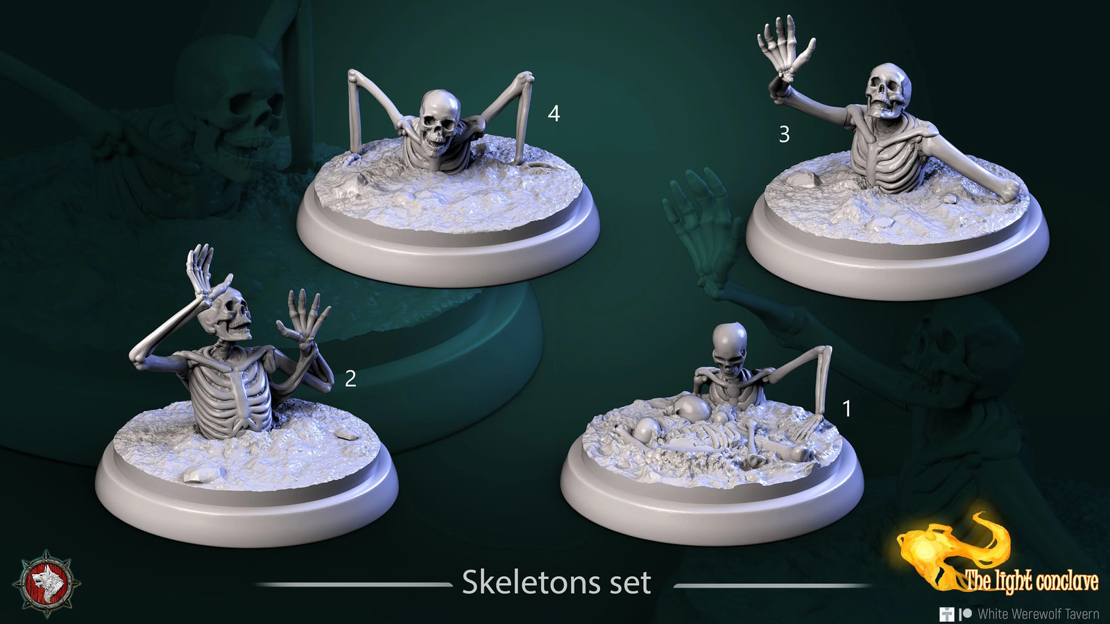 Sceletons Set - Resin Tabletop Miniature