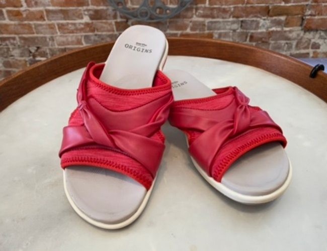 Earth Origins Red Shyla Sport Slide Sandals New