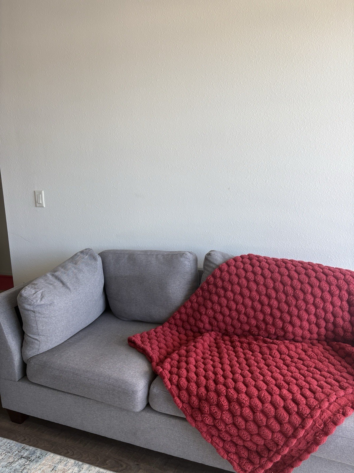Grey Couch - Lightweight But Sturdy. Zippers On Pillows - Easy To Clean