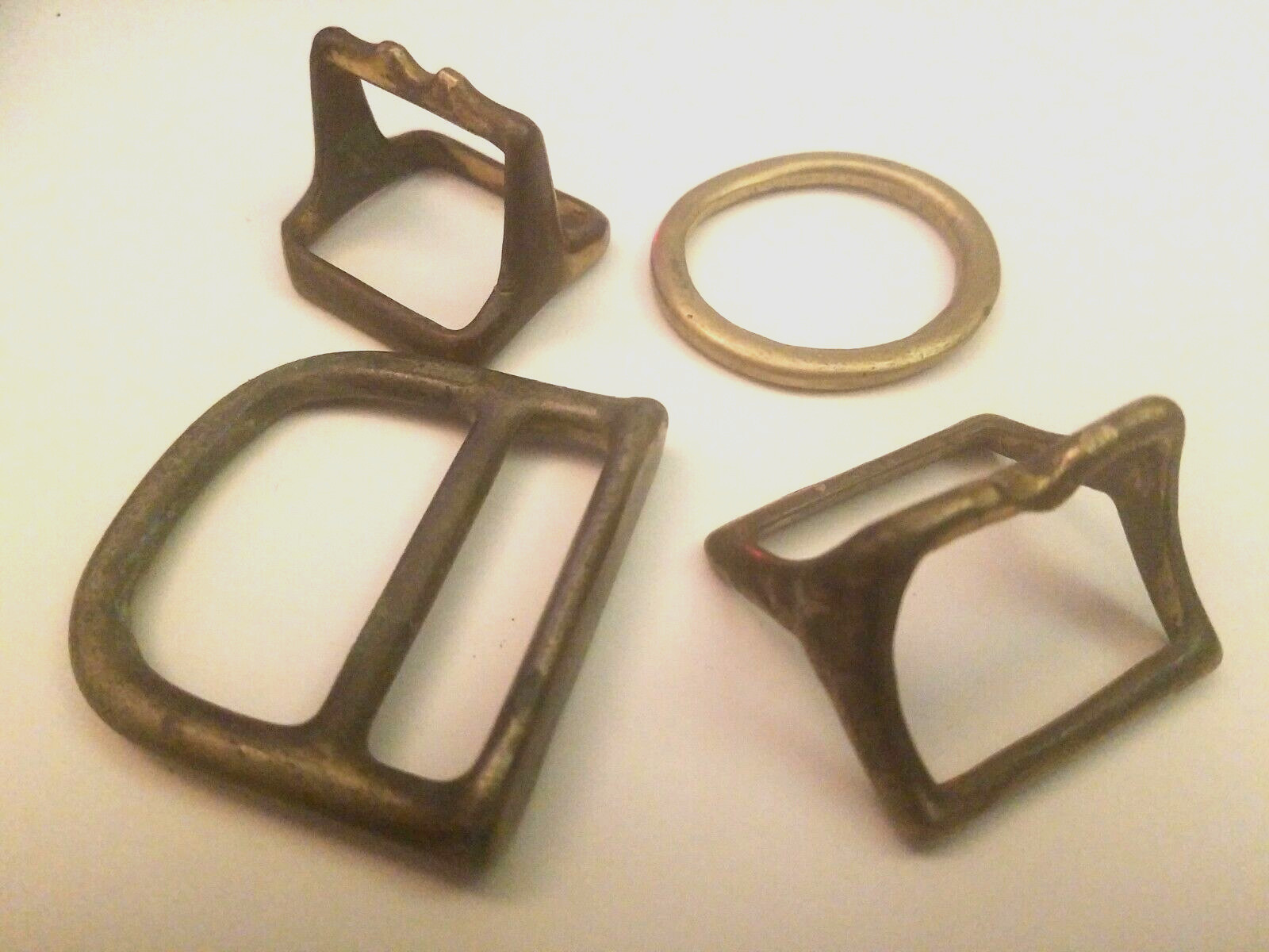 VINTAGE Lot of Solid Bronze Buckles and Hardware